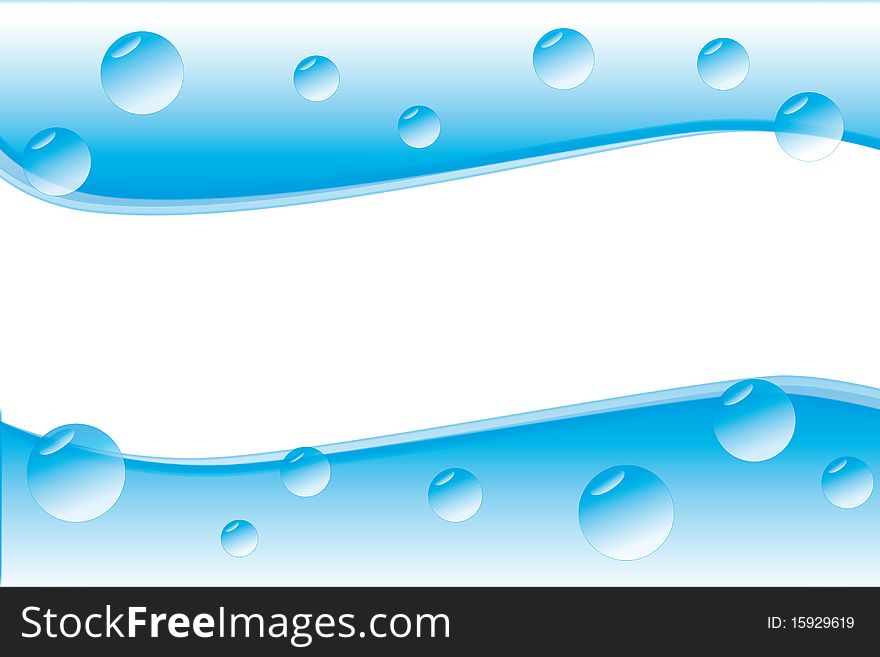 The abstract blue water background