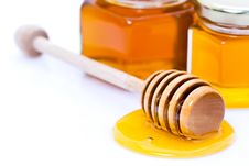 Honey Dipper With Honey Stock Images