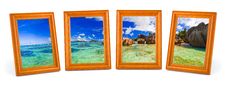 Panorama Of Tropical Beach In Frames Royalty Free Stock Images Panorama Of Tropical Beach In Frames Royalty Free Stock Images