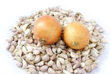 Garlic And Onion Royalty Free Stock Image