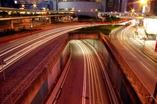 Traffic Through Downtown In Hong Kong Royalty Free Stock Photos Traffic Through Downtown In Hong Kong Royalty Free Stock Photos