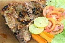 T Bone Pepper Steak With Vegetable Royalty Free Stock Photo T Bone Pepper Steak With Vegetable Royalty Free Stock Photo