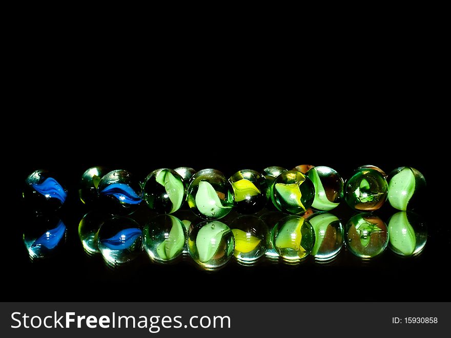 Abstract Lighting on Marbles with Reflection. Abstract Lighting on Marbles with Reflection