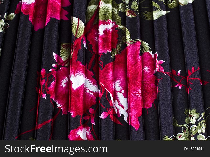 Texture of colorful floral fabric background