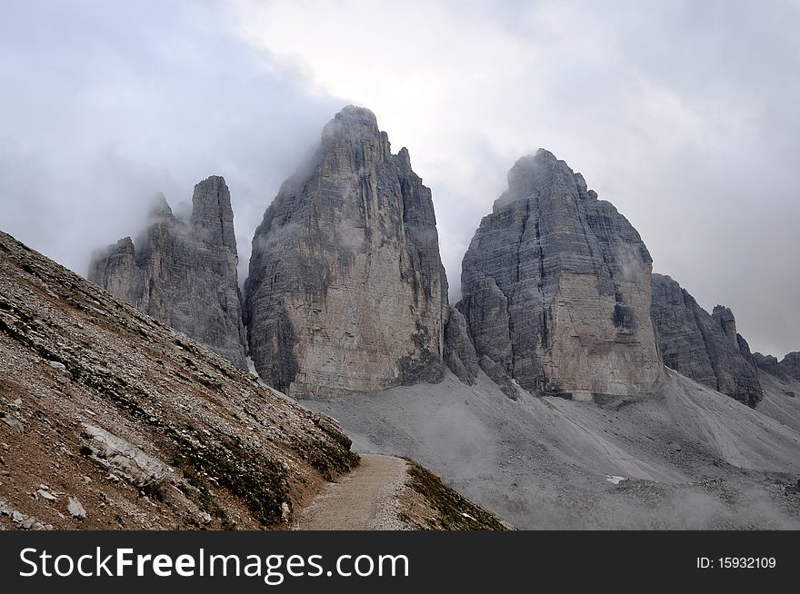 Landscape Dolomites - Tre Cime di Lavaredo