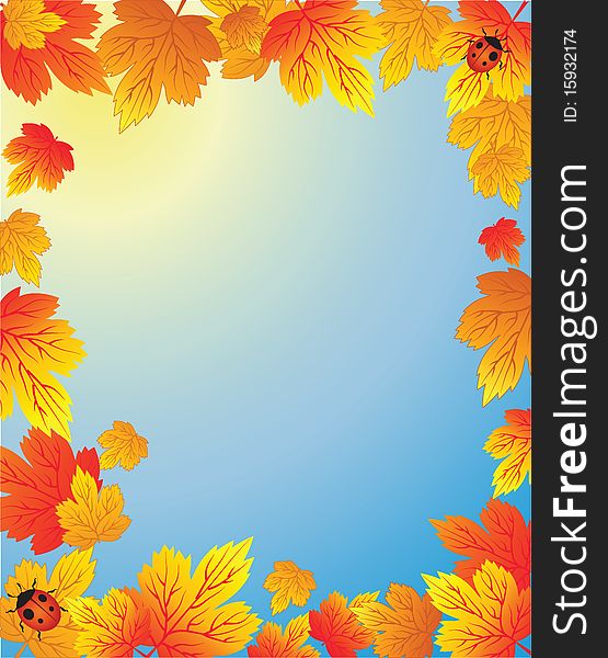 The  illustration contains the image of autumn frame