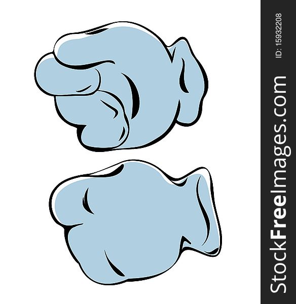 Vectorial image of mittens on a white background. Part of clothes for application in creation of illustration. Vectorial image of mittens on a white background. Part of clothes for application in creation of illustration.
