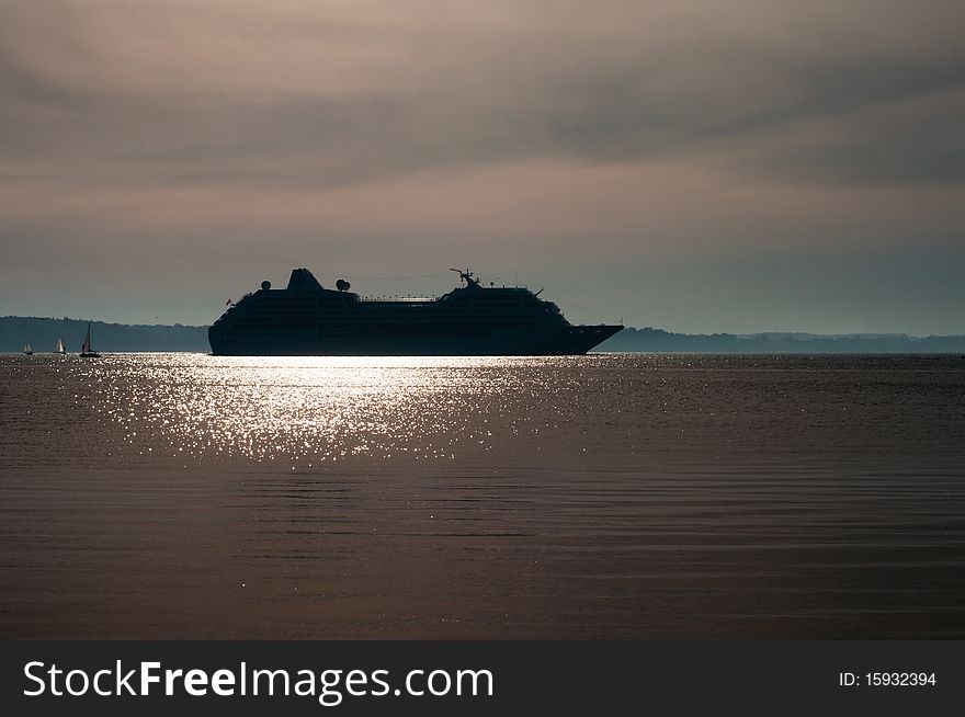 Cruise Ship On A Summer Evening