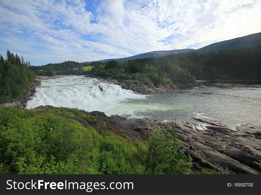 Big waterfall.