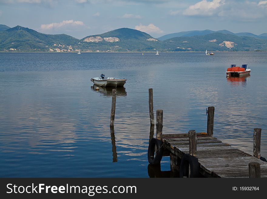 Pier and boats