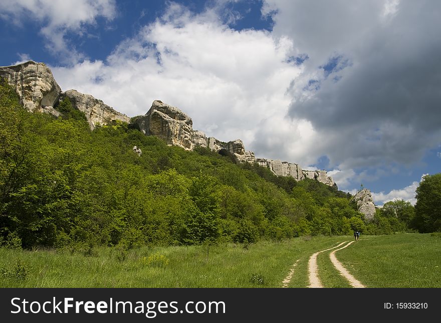 Vale near Eski-Kermen cave town. Vale near Eski-Kermen cave town