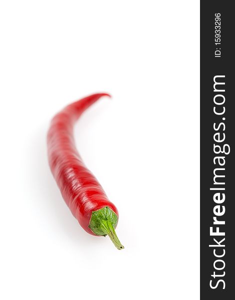 Red chili pepper isolated on white