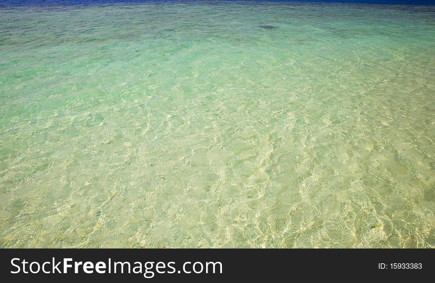 Background with clear ocean water