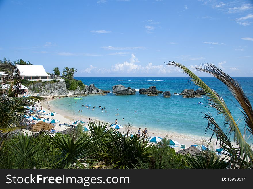 Tropical resort beach and cove