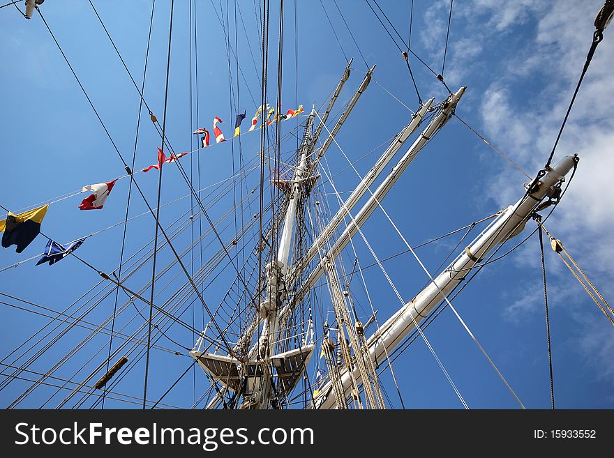 On an old sailing ship. On an old sailing ship.