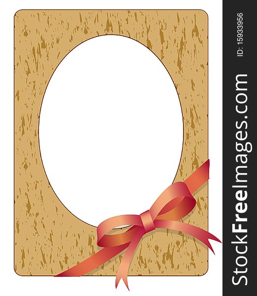 Foto oval frame ribbon pattern. Foto oval frame ribbon pattern