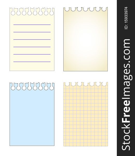 Notebook sheets set pattern