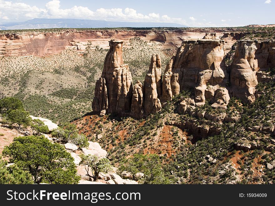 View of Colorado National Monument from Rim Rock Drive.