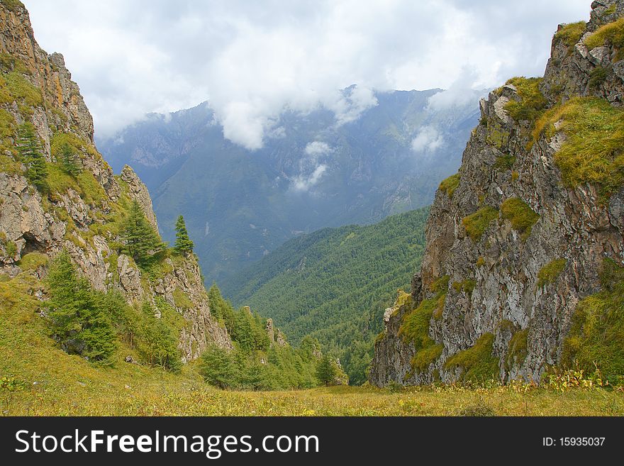 Early autumn scenery of Xiaowutai Mountain, Hebei, China. Xiaowutai Mountain is one of the famous outdoor adventure resort in china. Early autumn scenery of Xiaowutai Mountain, Hebei, China. Xiaowutai Mountain is one of the famous outdoor adventure resort in china.