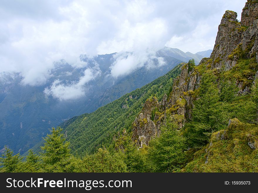 Early autumn scenery of Xiaowutai Mountain, Hebei, China. Xiaowutai Mountain is one of the famous outdoor adventure resort in china. Early autumn scenery of Xiaowutai Mountain, Hebei, China. Xiaowutai Mountain is one of the famous outdoor adventure resort in china.