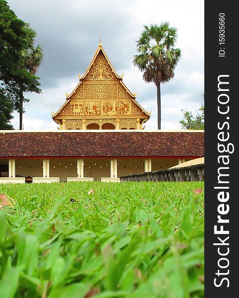 Laos Temple in Vientiane ,  capital of Laos