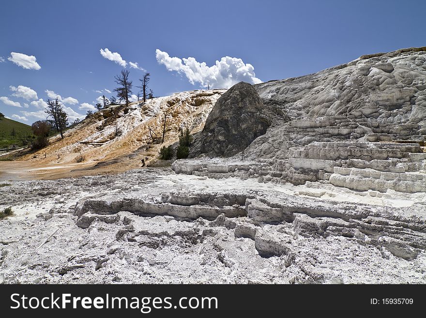 Natural hot springs in the yellowstone park. Natural hot springs in the yellowstone park