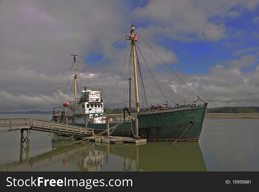 Old Antarctic Research Vessel in retirement. Old Antarctic Research Vessel in retirement