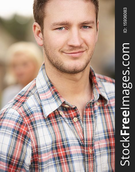 Portrait Of Young Man in the sun