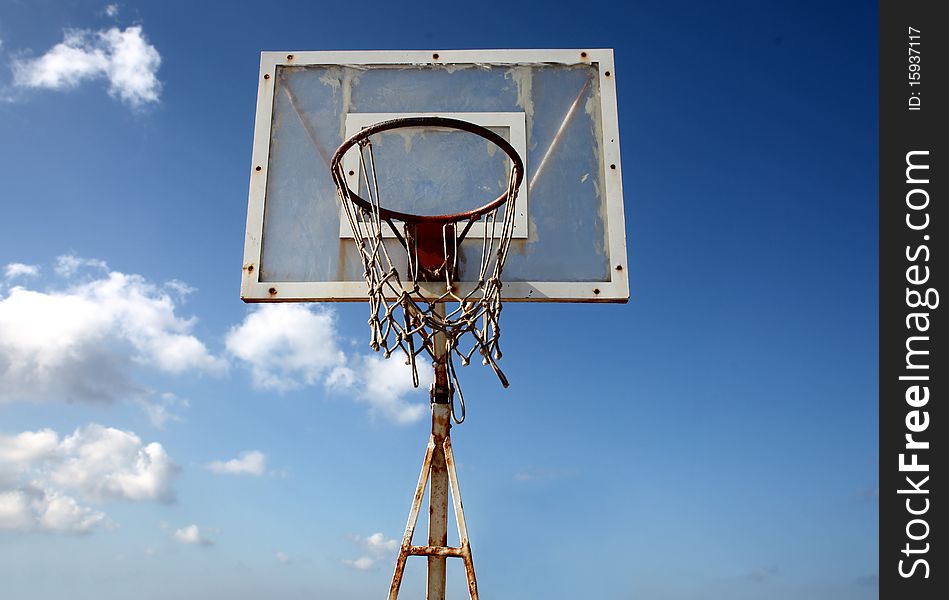 View of a basketball net