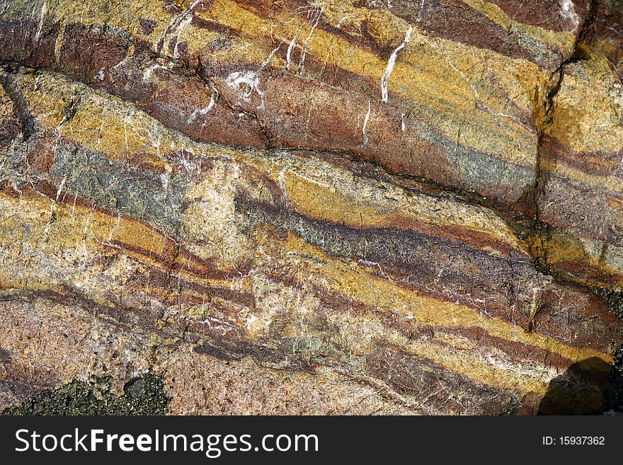 Structure of the stone laying on coast of the river. Russia. Kamchatka. Structure of the stone laying on coast of the river. Russia. Kamchatka.