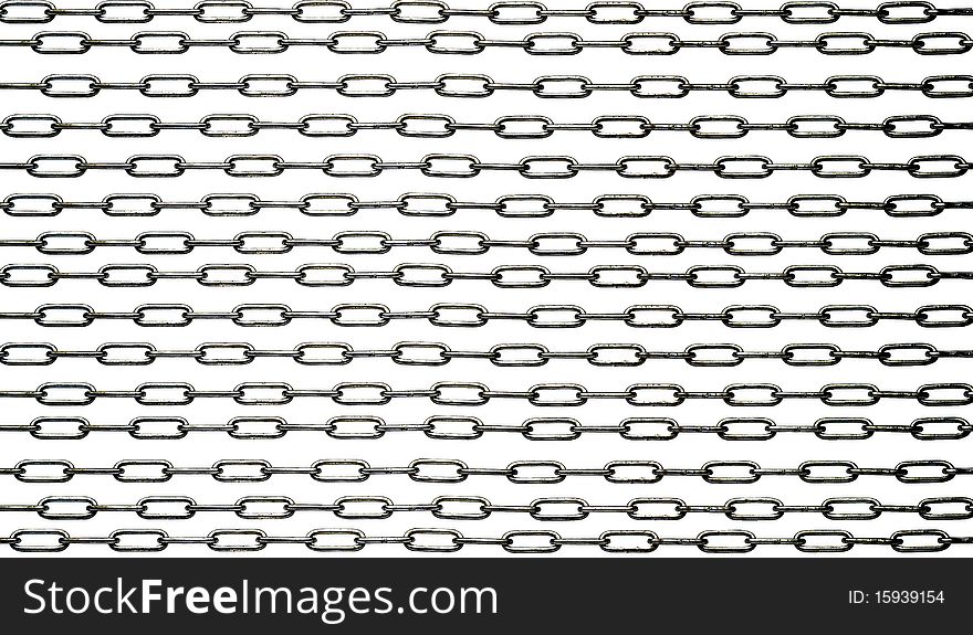 Metallic Chain On A White Background