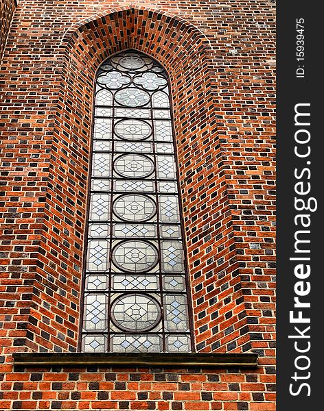 Gothic window of cathedral in Sandomierz, Poland. Gothic window of cathedral in Sandomierz, Poland.