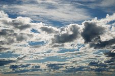 The Finnish Sky In Summer Evening. Royalty Free Stock Photo