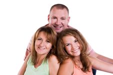 Happy Family. Mother, Father And Daughter Royalty Free Stock Photo Happy Family. Mother, Father And Daughter Royalty Free Stock Photo