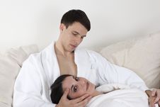 Sexy Young Couple In The Morning Stock Image