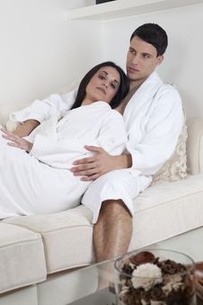 Sexy Young Couple In The Morning Stock Images Sexy Young Couple In The Morning Stock Images