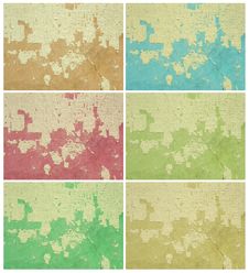 Colorful Grunge Wall Set Stock Photo Colorful Grunge Wall Set Stock Photo