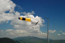Wether-cock On Tete De Ran Meteo Station Royalty Free Stock Photography Wether-cock On Tete De Ran Meteo Station Royalty Free Stock Photography
