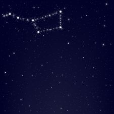 Dark Blue Sky With Constellation. Vector Royalty Free Stock Image Dark Blue Sky With Constellation. Vector Royalty Free Stock Image