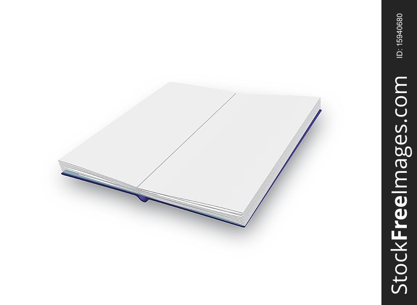 A Vector illustration of an open book with blank pages