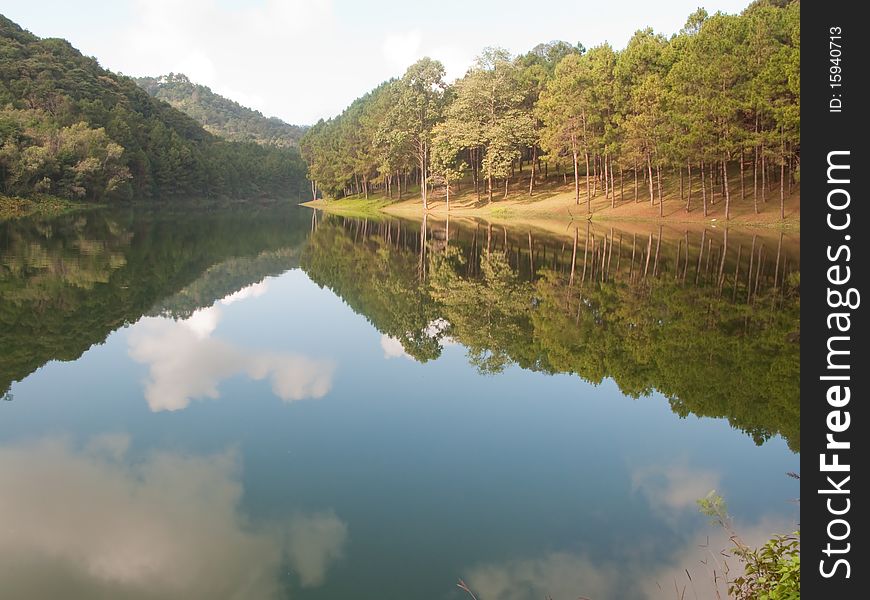 Reservoir at Pang Ung, Mae Hong Son Thailand. Reservoir at Pang Ung, Mae Hong Son Thailand