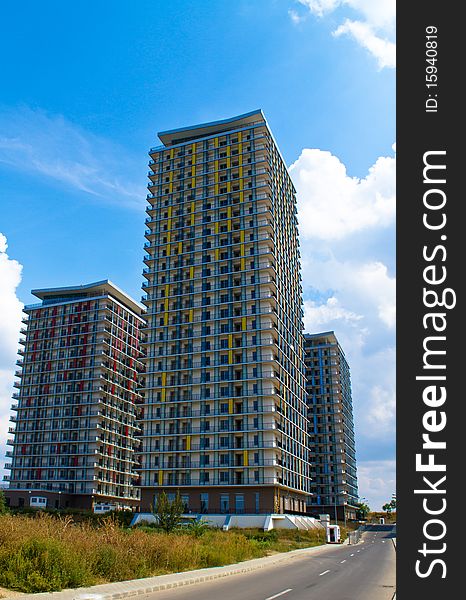 Complex of apartment buildings in Bucharest, Romania