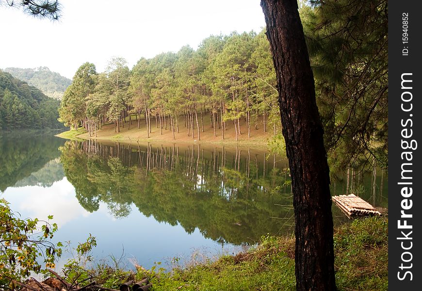 Reservoir at Pang Ung, Mae Hong Son Thailand. Reservoir at Pang Ung, Mae Hong Son Thailand