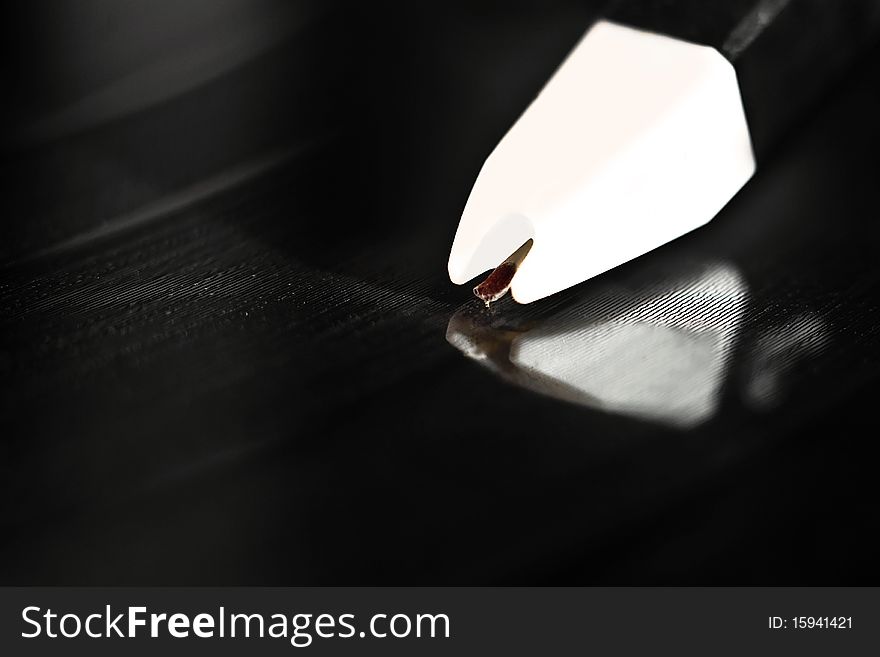 Turntable Playing Vinyl Audio Record