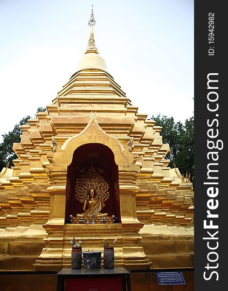 Beautiful Thai Temple With Image Of Buddha