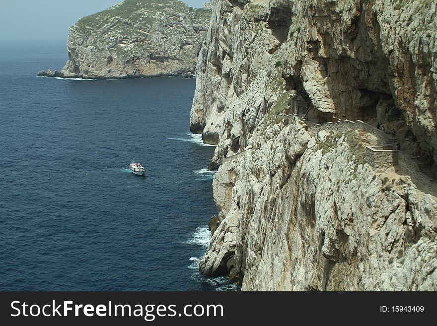 A beautiful cliff in Sardinia, Italy. A beautiful cliff in Sardinia, Italy.