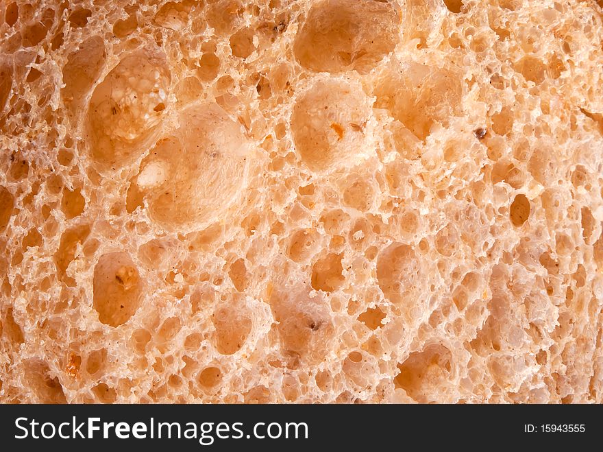 Fresh wheat bread crumb background