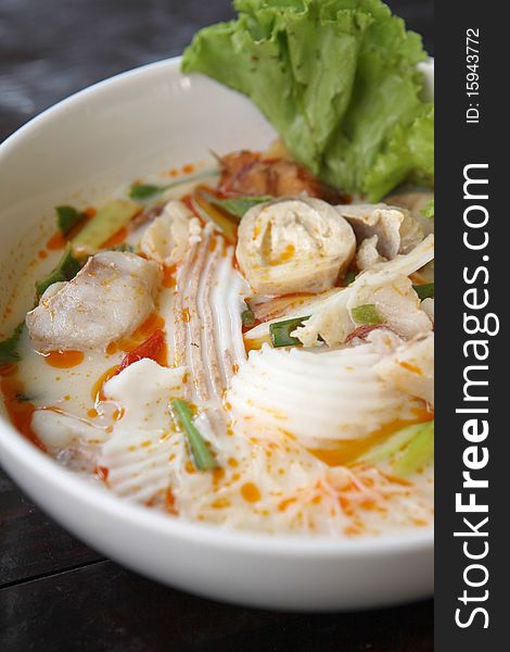 Tom yum , Spicy Soup Thai Style thaifood