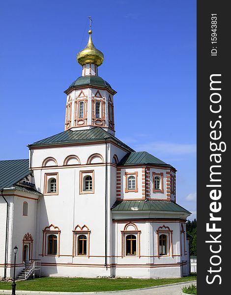 Church in Valdaisky Iversky Svyatoozersky Bogoroditsky Monastery. Church in Valdaisky Iversky Svyatoozersky Bogoroditsky Monastery.