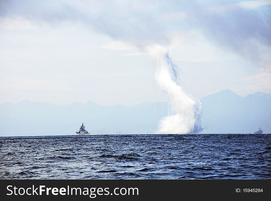 Day of marine sea fleet in Russia. Day of marine sea fleet in Russia